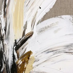 New Malerifabrikken Hørmaleri / Explosive / 90x120 Cm / egetræsramme Beige