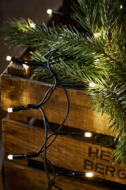 Outlet Markslöjd Lyskæde Crab CHRISSLINE 100L LED Orginal Extra Sort mat sort