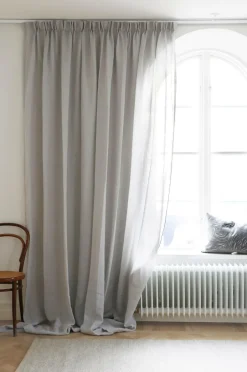 Clearance Mimou Gardin Kelly, hørlærred, dobbelt bredde Himmelgrå