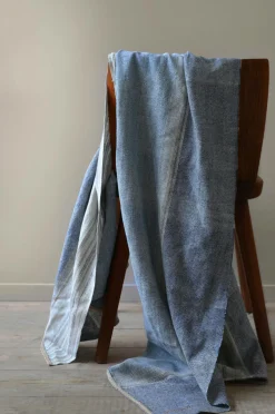 Clearance Mimou Sjal Plaid Bliss Indigo Stripe
