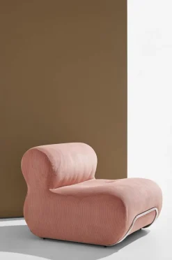 Discount Pastill Archie lænestol Pink fløjlsbukser