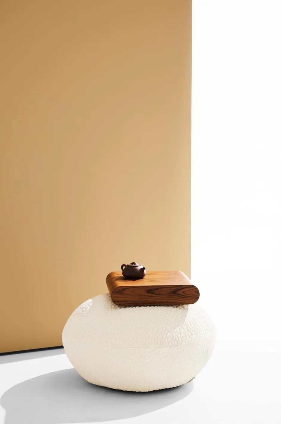 Best Pastill Bloom puff ø 72 cm Cremet hvid