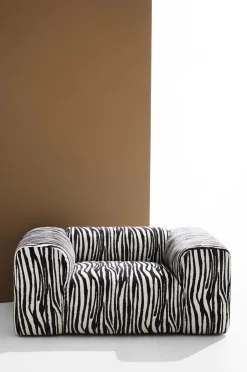 Clearance Pastill Wenju lænestol Zebra