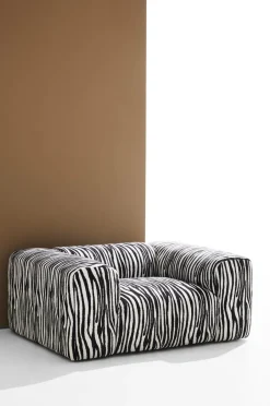 Clearance Pastill Wenju lænestol Zebra