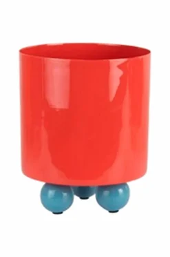 Clearance Present Time Plantekrukke Double Funky Small Knaldrød og klassisk blå