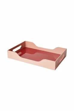 Clearance PRINTWORKS Lakeret bakke - Swell, brun/lyse L Rød