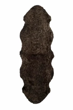 Outlet Skinnwille Fåreskind Curly Dobbelt Brown mellange