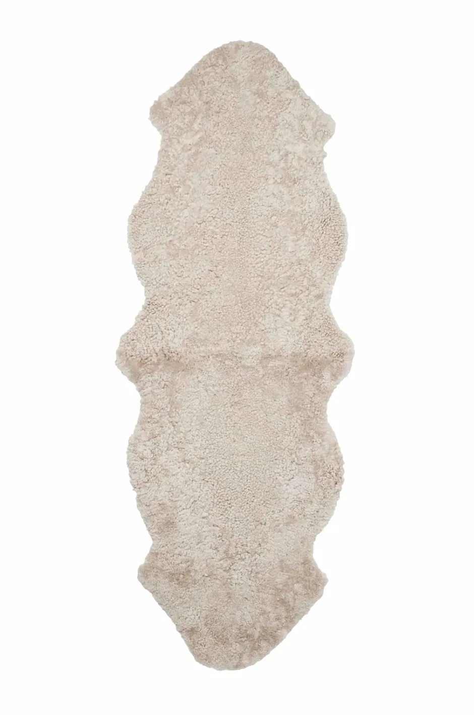 Clearance Skinnwille Fåreskind Curly Dobbelt Sand