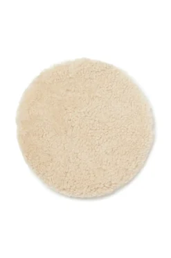 Sale Skinnwille Fåreskindshynde rund Curly Beige moonlight