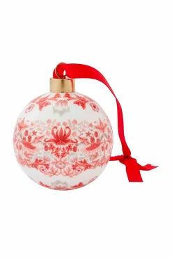 Outlet Spode WM Bauble - Strawberry Thief, Indian Red rød/lyserød/hvid