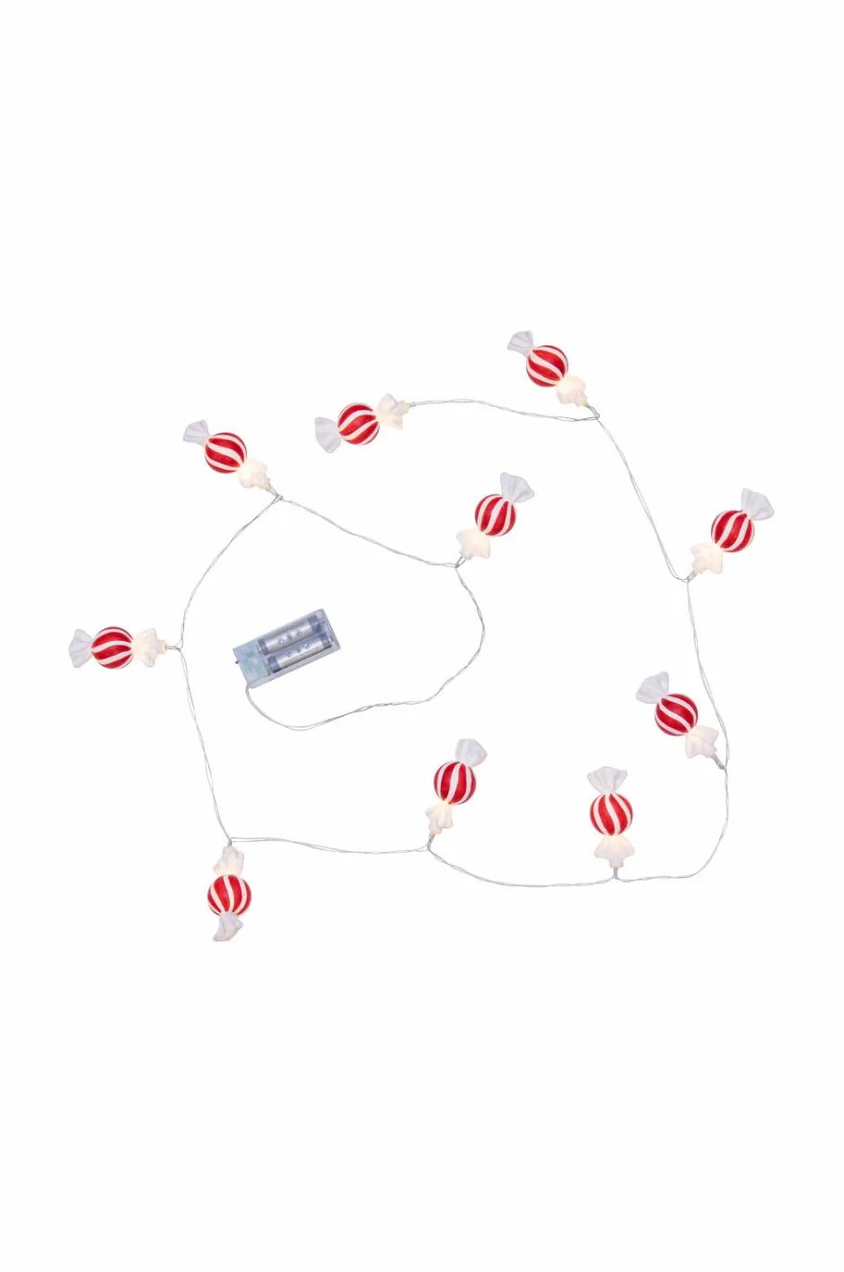 Best Star Trading Lyskæde Bonbon 10 LED Batteri Rød/hvid