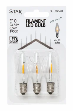 Outlet Star Trading Reservepære Sparebulb Universal LED 3p Transparent