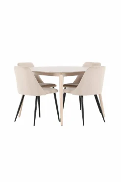 Discount Venture Home Spisebord Flora med stol Night Beige