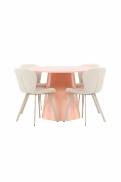 Best Venture Home Spisebord Lanzo med Lilja-stol Beige