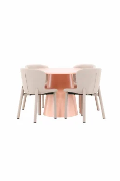 Best Venture Home Spisebord Lanzo med Astoria-stol Beige