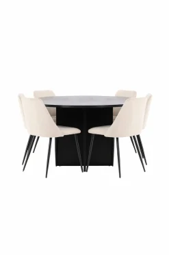 Best Venture Home Spisebord Strada med stol Night Beige