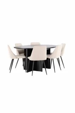 Best Venture Home Spisebord Strada med stol Night Beige