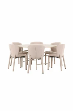 Venture Home Spisebord Copenhagen med Astoria-stol Beige