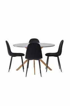 Sale Venture Home Spisegruppe Piazza og stolene Polar Sort