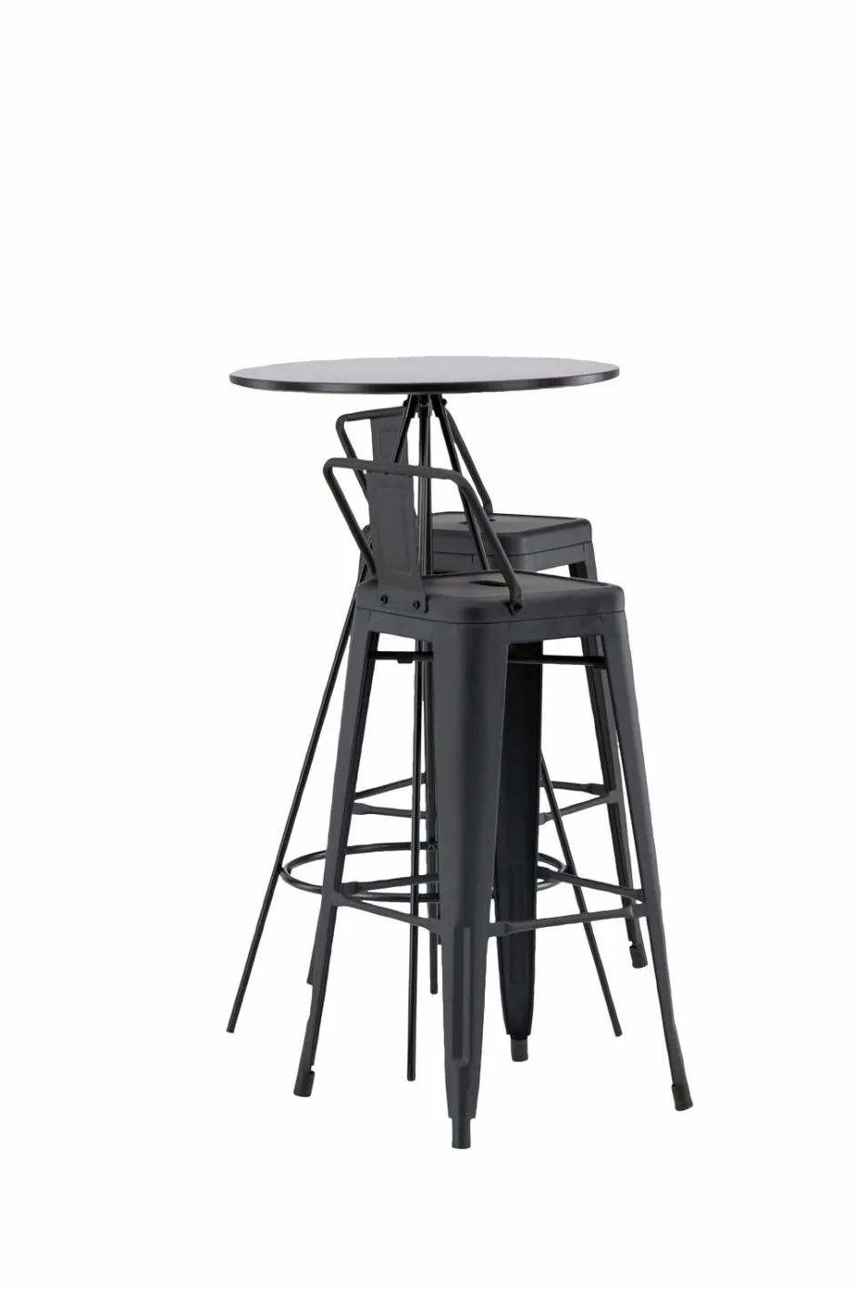Venture Home Spisegruppe Bistro med 2 stk. stole Tempe Black