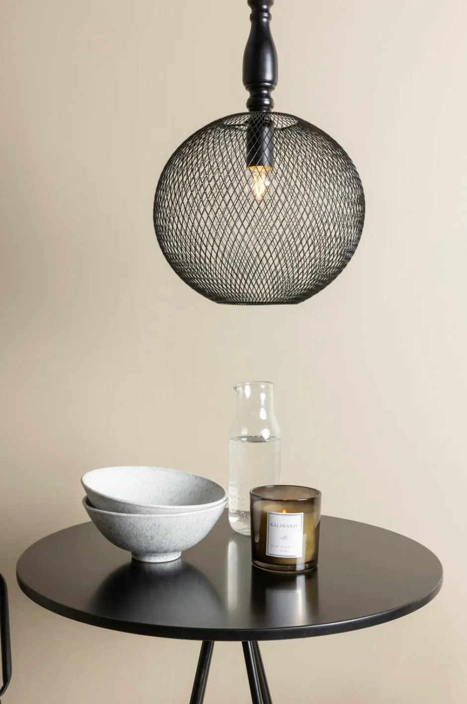 Venture Home Spisegruppe Bistro med 2 stk. stole Tempe Black