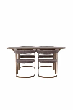 Discount Venture Home Spisegruppe Andy med stole Morning Brun