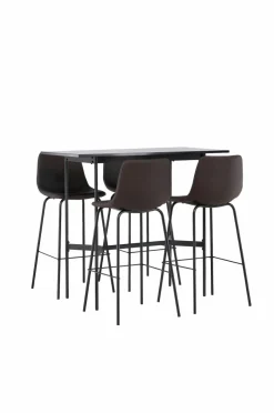 Sale Venture Home Spisegruppe Rax med 4 stole Alexi Black