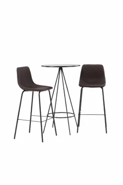 Venture Home Spisegruppe Bistro med 2 stk. stole Alexi Black