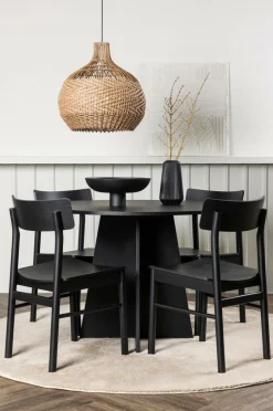 Best Venture Home Spisegruppe Bootcut Round og stolene Montros Sort