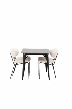 Sale Venture Home Spisegruppe Tempe med 4 spisebordsstole Chico Hvid/valnød