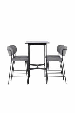 Best Venture Home Spisegruppe Rax med 4 stole Bell Black