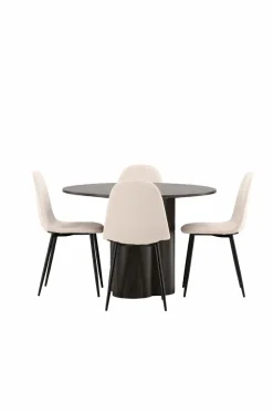 Sale Venture Home Spisegruppe Olivia med 4 stole Polar Brown, Beige