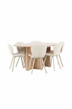 Sale Venture Home Strada-spisebord med Lilja-stol Beige