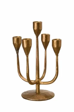 New Wikholm Form Lysestage x 5 Priya Antik guld