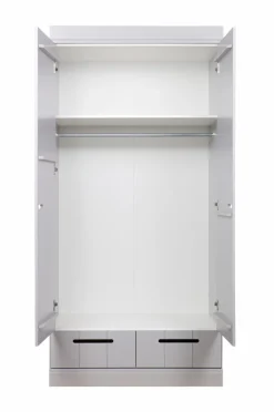 Discount WOOOD Garderobe Connect m struktur, H195xB94xD53 Concrete Grå