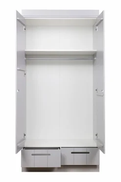 Discount WOOOD Garderobe Connect m struktur, H195xB94xD53 Concrete Grå