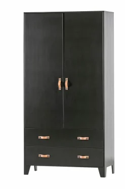 Hot WOOOD Garderobeskab Dian Black mdf/metal