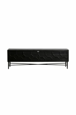 Clearance WOOOD Mediabænk Bequest Black mdf/metal