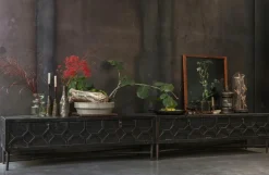 Clearance WOOOD Mediabænk Bequest Black mdf/metal