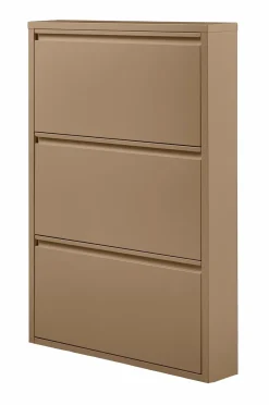 Clearance WOOOD Skoskab med 3 rum Sabine Sand